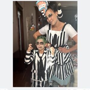 6pc Women's Size Large Sandworm Beetlejuice Cosplay Halloween Costume